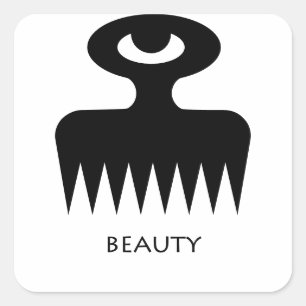Cuadrada Beauty ( Duafe ) Adinkra Symbol Pegatina