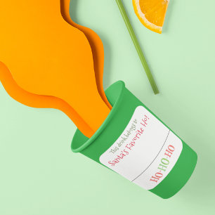 Cuadrada Beber Pegatina Marker Nombre Navidades divertidos 