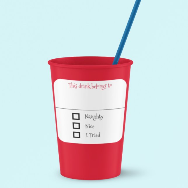 Cuadrada Beber Pegatina Marker Nombre Navidades divertidos  (Subido por el creador)