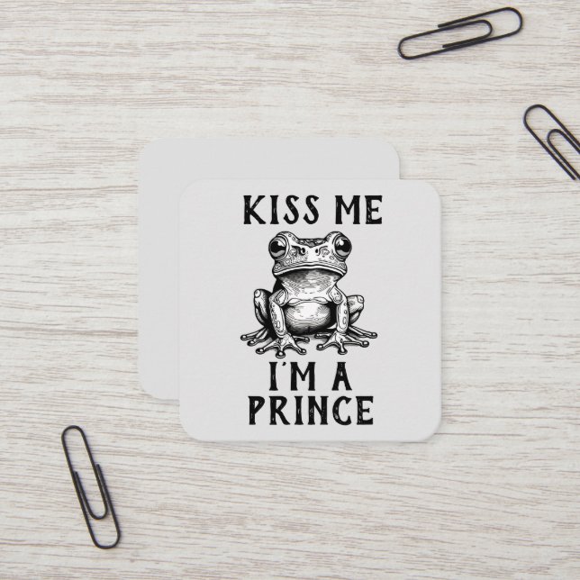 Cuadrada Bésame, soy una tarjeta de visita de Prince (Anverso/Reverso In Situ)
