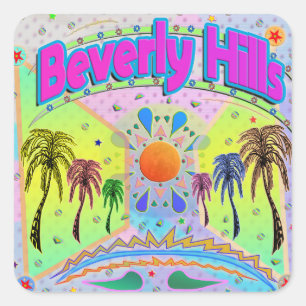 Cuadrada Beverly Hills Calm Desire Pegatina