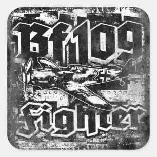 Cuadrada Bf 109 Pegatina Pegatina cuadrado