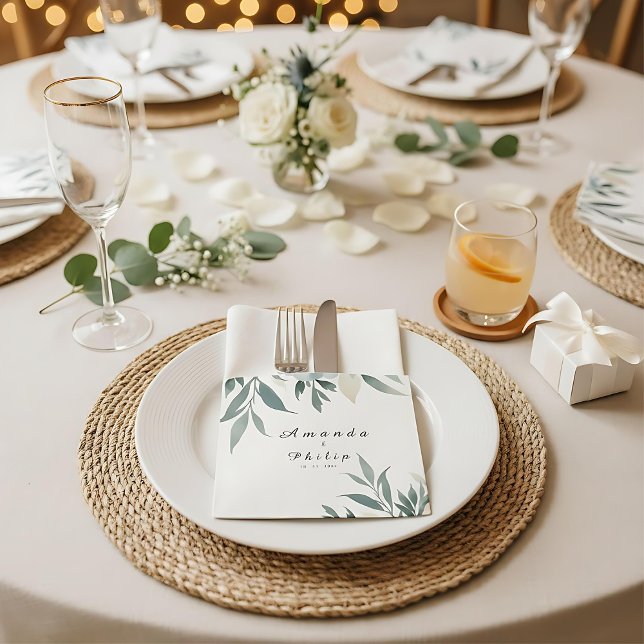 Cuadrada Boda formal Pegatina cuadrado botánico (Subido por el creador)