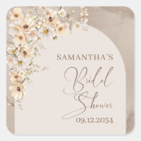 Boho arch verano Wildflower Rústico boda pegatina