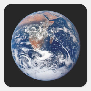 Cuadrada Bonito conjunto de Pegatina Planeta Tierra
