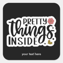 Cuadrada Bonitos dentro del pegatina