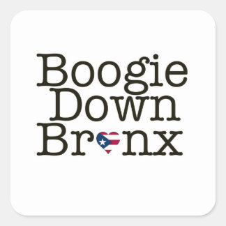 Cuadrada Boogie Down Bronx Pegatina