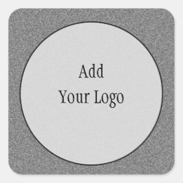 Cuadrada Borde gris de piedra con Pegatina central claro