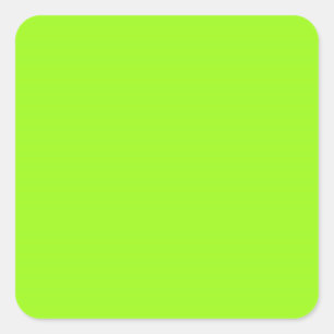 Cuadrada Bright Chartreuse Green Square Pegatina