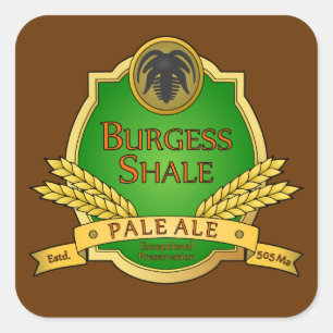 Cuadrada Burgess Shale Pale Ale Pegatina