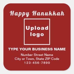Cuadrada Business Hanukkah Pegatina de la Plaza Roja