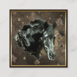 Cuadrada Caballo frisón - Tarjeta de visita