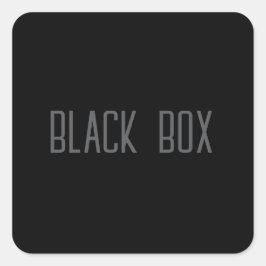 Cuadrada Caja Negra - Pegatina de Tipografía