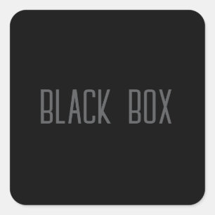 Cuadrada Caja Negra - Pegatina de Tipografía