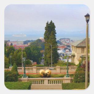 Cuadrada Calle Lyon de San Francisco, escalas #4-1 Pegatina