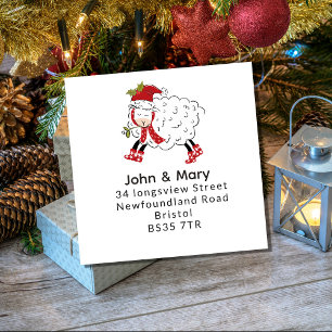 Cuadrada Cambio de Pegatina de direcciones   Oveja/Cordero 