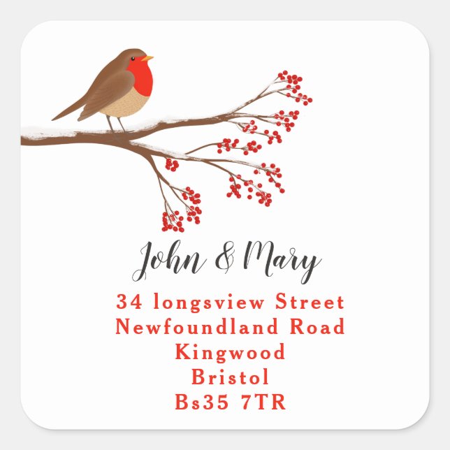 Cuadrada Cambio del robo de vacaciones del pegatina de dire (Anverso)