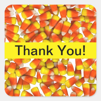 Cuadrada Candy Corn - Gracias Pegatina