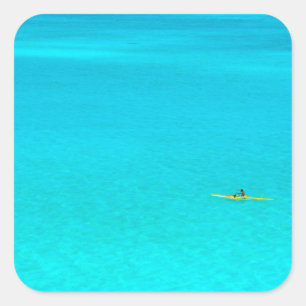 Cuadrada Canoa de soporte en el pegatina de Bora Bora
