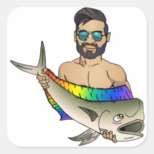 Cuadrada Captura del Pegatina gay