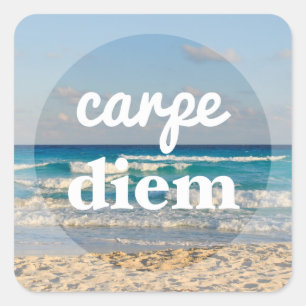 Cuadrada Carpe Diem Pegatina