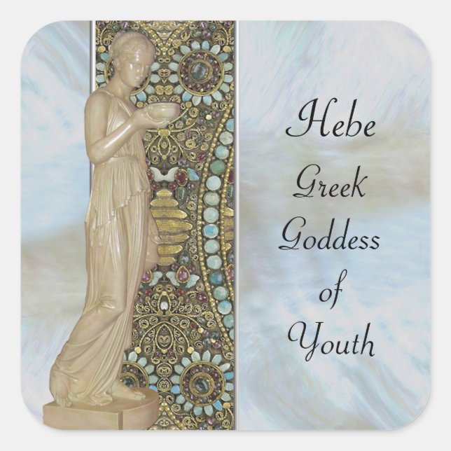 Cuadrada Celebrando al Pegatina de la diosa (Anverso)