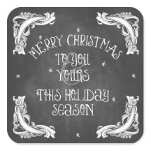 Chalkboard Merry Christmas Pegatina