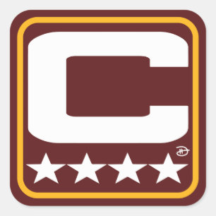 Cuadrada Champion Patch - FUE Pegatina de Borgoña