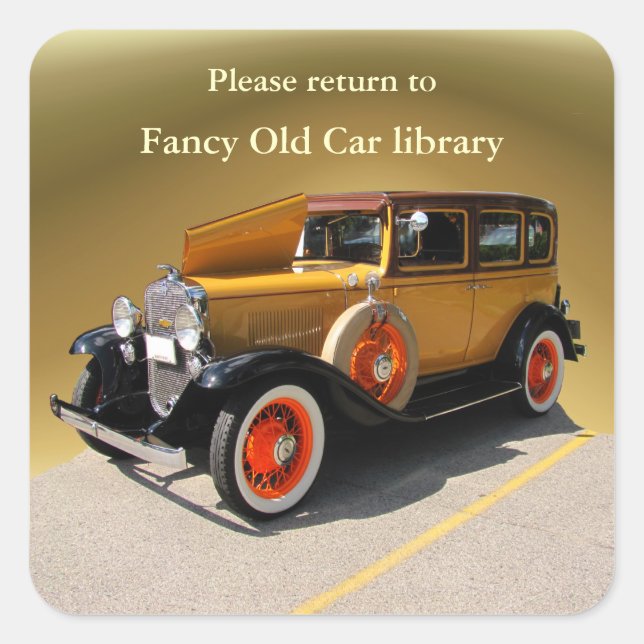 Cuadrada Chevy Special bookplate ~ pegatina (Anverso)