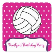 Chica Pegatina de voleibol - Pink w Purple