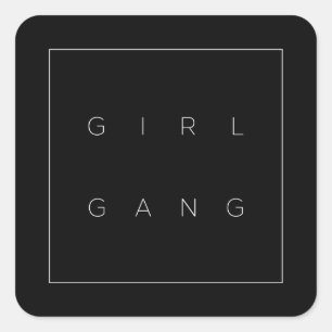 Cuadrada Chica Pegatina Gang
