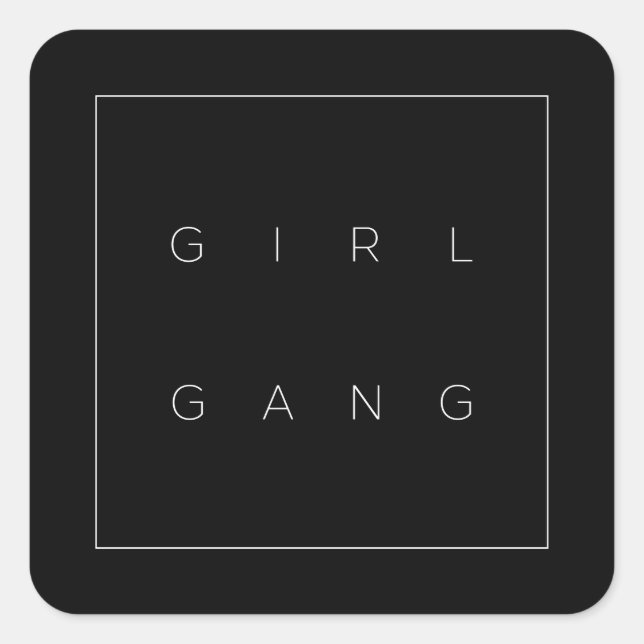 Cuadrada Chica Pegatina Gang (Anverso)