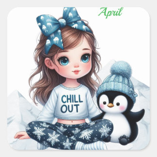 Cuadrada Chill out Pegatina