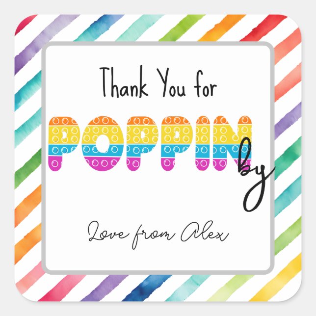 Cuadrada Cita de Poppin agregue su propio pegatina (Anverso)