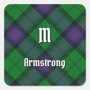 Cuadrada Clan Armstrong Tartan Square Pegatina