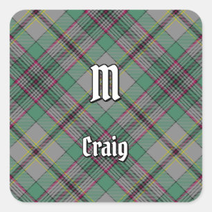 Cuadrada Clan Craig Tartan Square Pegatina