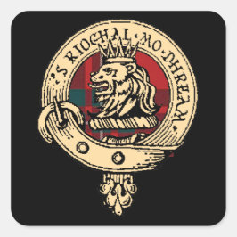 Cuadrada Clan Gregor Badge Tartan Pegatina