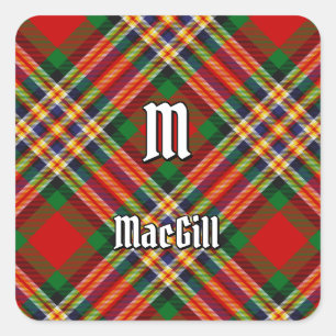 Cuadrada Clan MacGill Tartan Square Pegatina