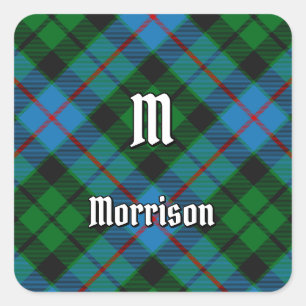Cuadrada Clan Morrison Hunting Tartan Square Pegatina