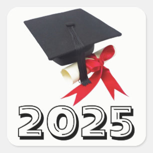 Cuadrada Clase de Pegatina de la Plaza Blanca 2025 por Janz