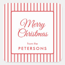 Cuadrada Clásico Pegatina de la Plaza de la Navidad de Feli