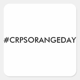 Cuadrada Coloree al pegatina del #CRPSORANGEDAY de Orange