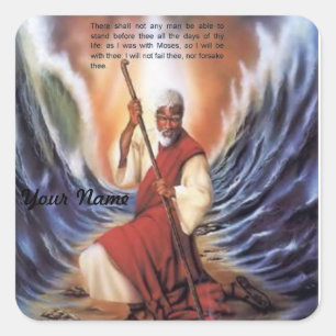 Cuadrada Como estaba con Moses pegatina