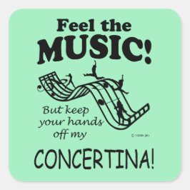 Cuadrada Concertina Siente Al Pegatina De Music Square