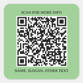 Cuadrada Conexión cuadrada: Pegatina de código QR para empr