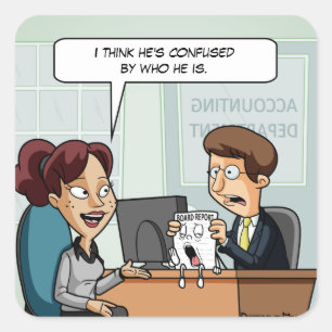 Cuadrada Consejo de Administración Pun Square Pegatina