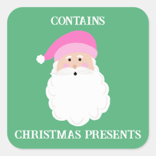 Cuadrada Contiene el Pegatina de presentaciones navideñas