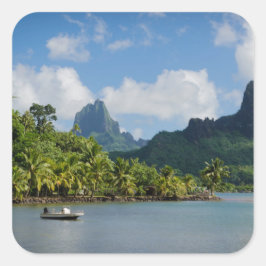 Cuadrada Cook's Bay, pegatina de la plaza Moorea