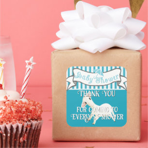 Cuadrada Cordero lindo Niño Pegatina ducha