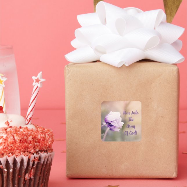 Cuadrada Corre al Pegatina de los brazos de Dios (Fiesta)